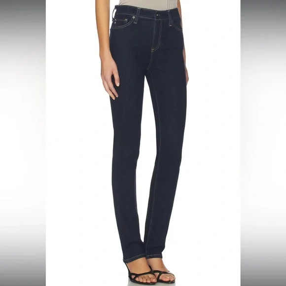 AG Mari high-rise straight Dark Blue Jeans - Picture 4 of 13